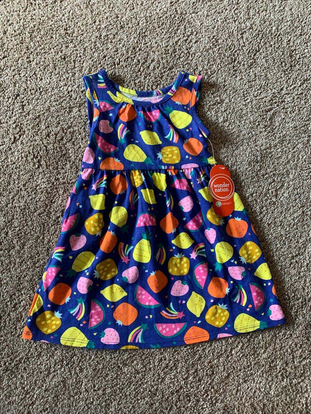 New w/Tags Wonder Nation Fruit Print Dress Size 18 Months